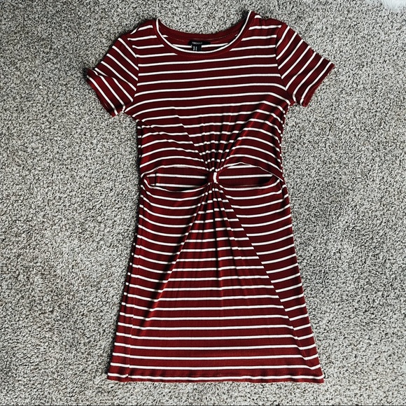 Forever 21 Dresses & Skirts - Forever 21 Knot Dress Red Stripe